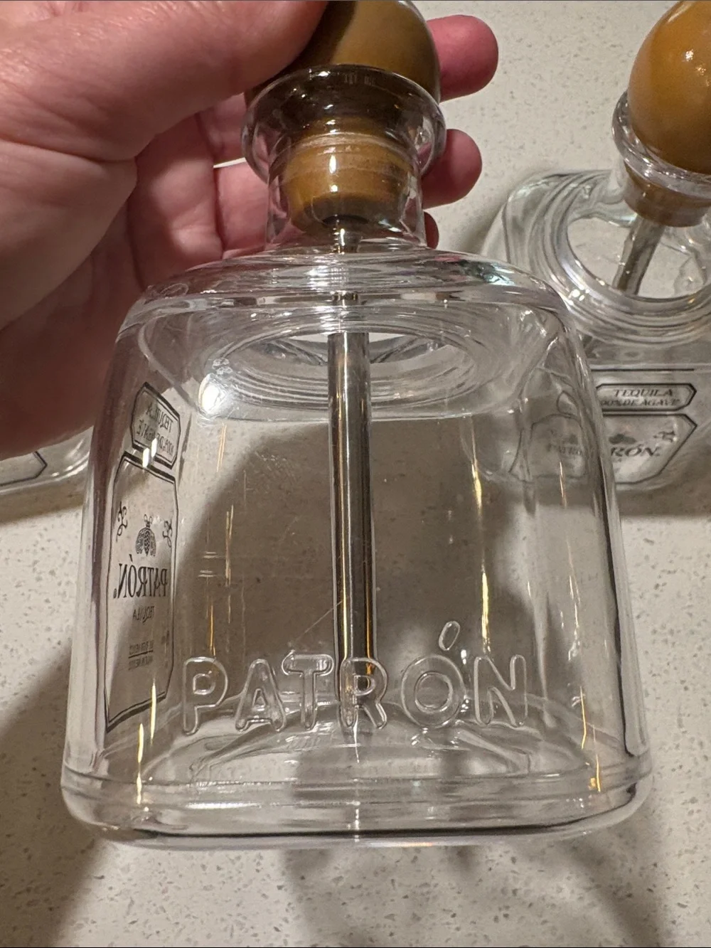 PatronTequila Drink Glasses set of Four with two metal Wellness straws included